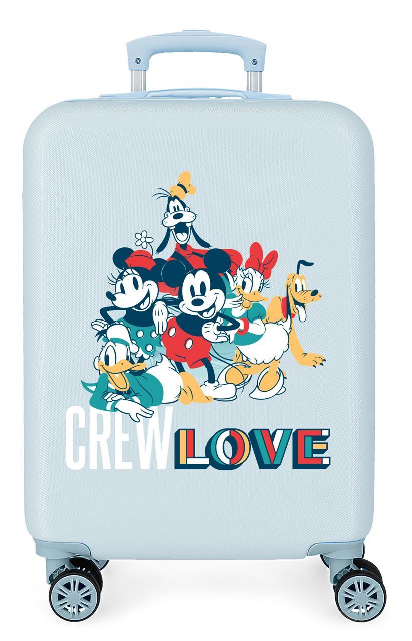 2321722 TROLLEY ABS 55CM. 4R. MICKEY CREW LOVE AZUL CLARO