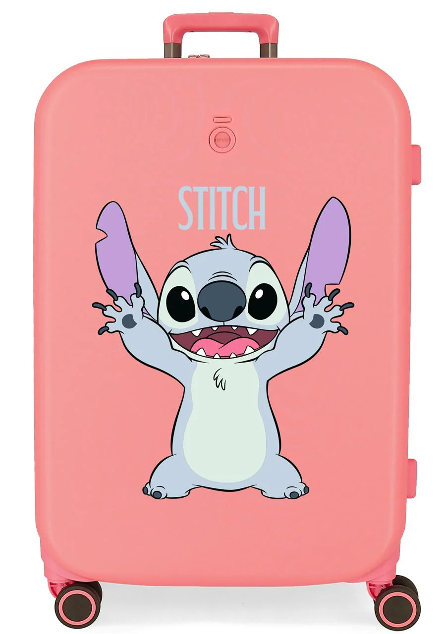 3199241 TROLLEY ABS 70CM.4R. STITCH PLAYFUL CORAL