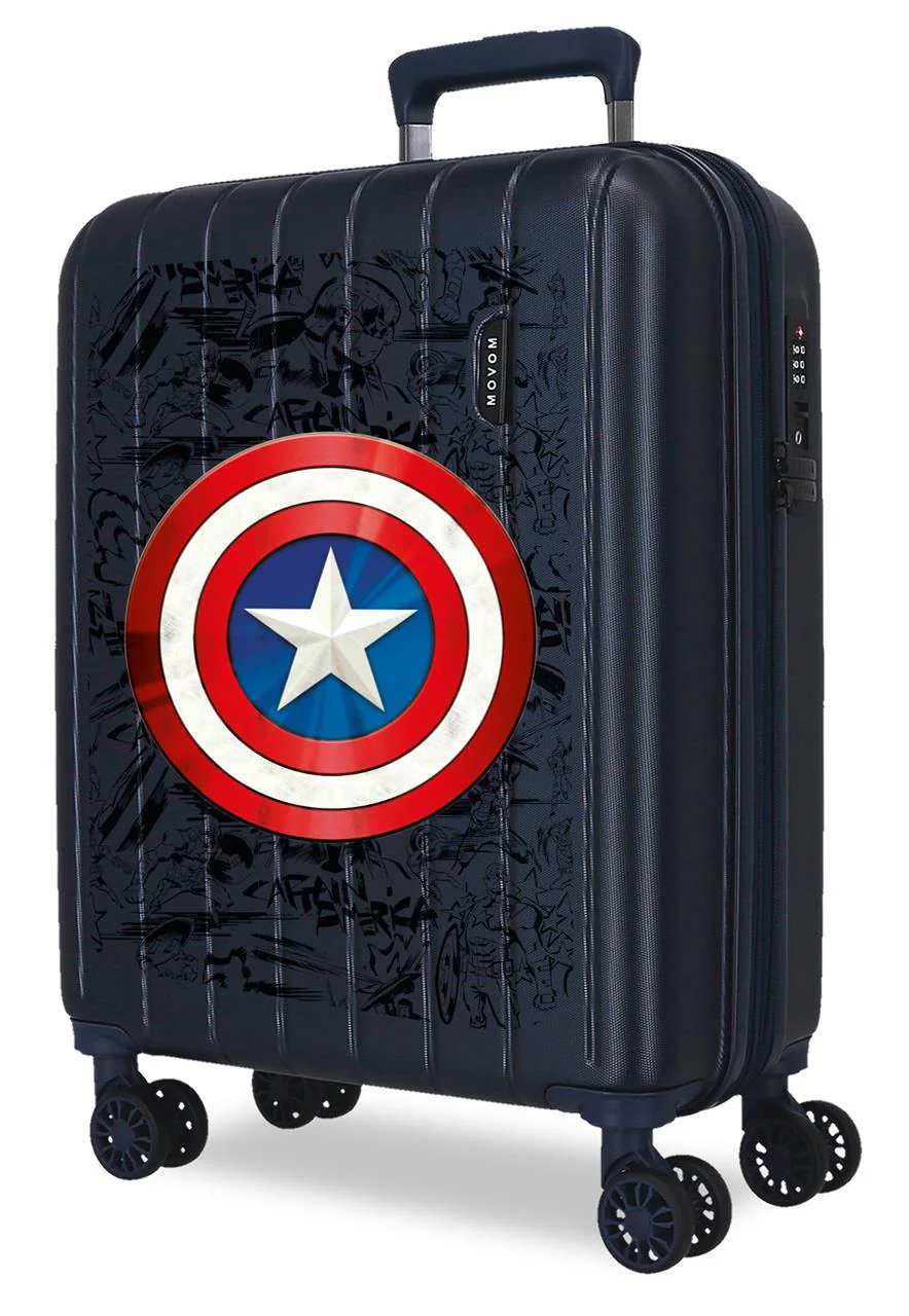 3488643 TROLLEY ABS 55CM.4R.C/EXP. CAPTAIN AMERICA MARINO