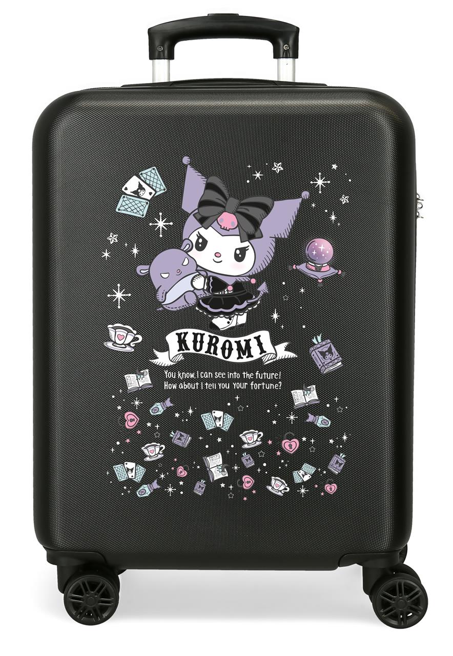 4251112 TROLLEY ABS 55CM. 4R. KUROMI FORTUNE TELLING NEGRO