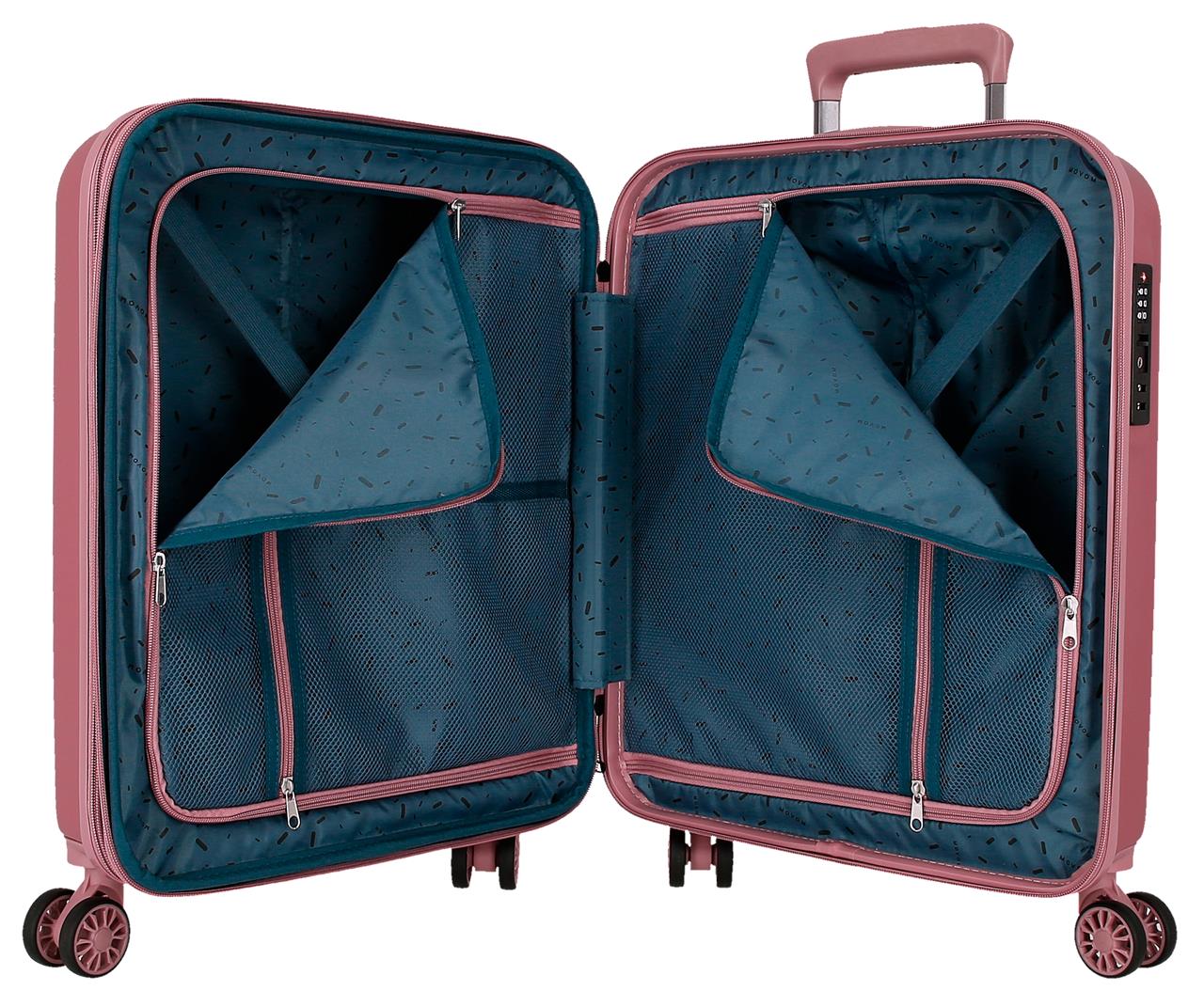 531846D SET/3 TROLLEY ABS 55-68-78CM. C/EXP. 4R. WOOD ROSA - Image 6