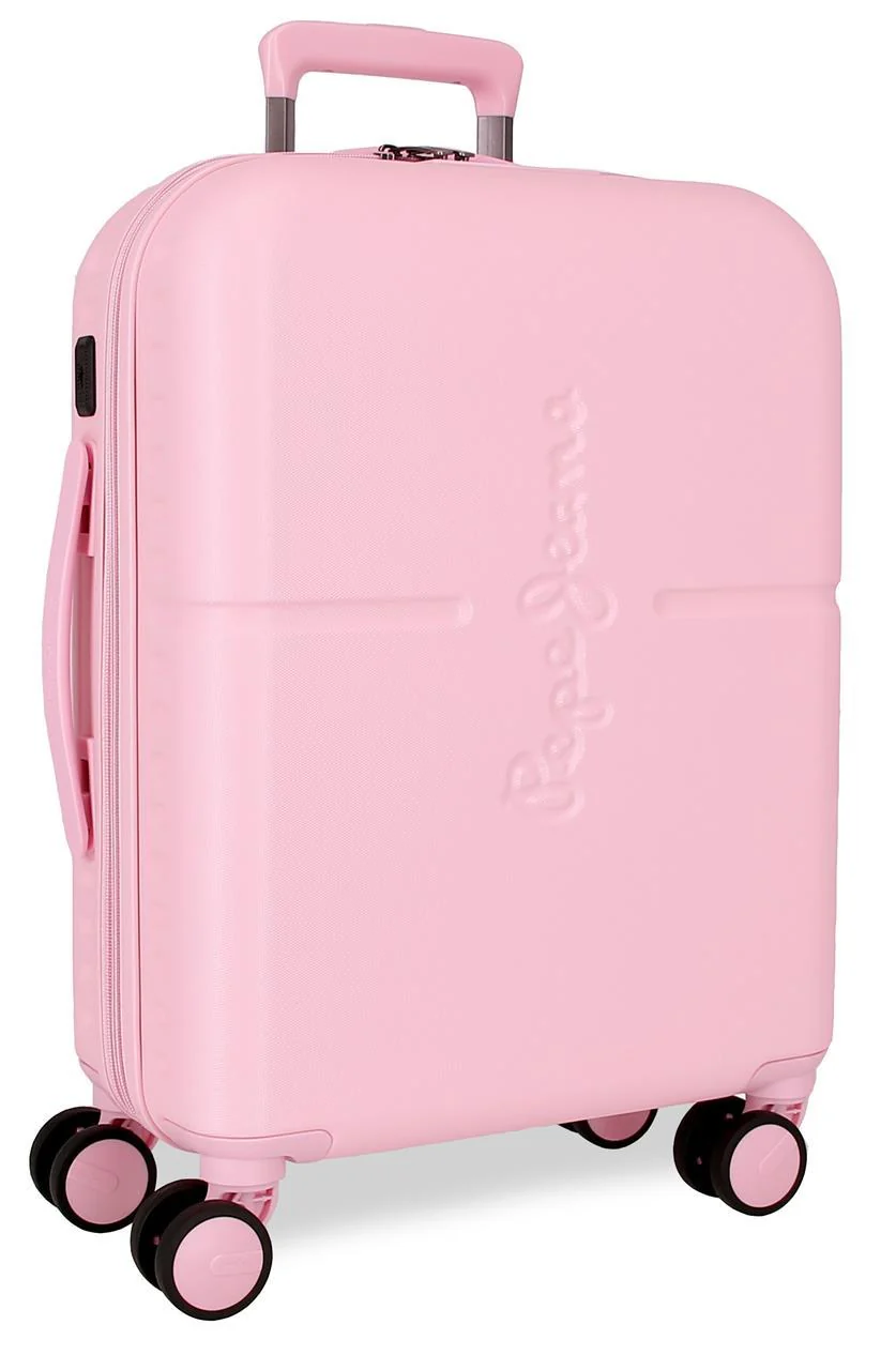 768862C TROLLEY ABS 55CM. C/EXP. 4R. PJL HIGHLIGHT ROSA CLAR