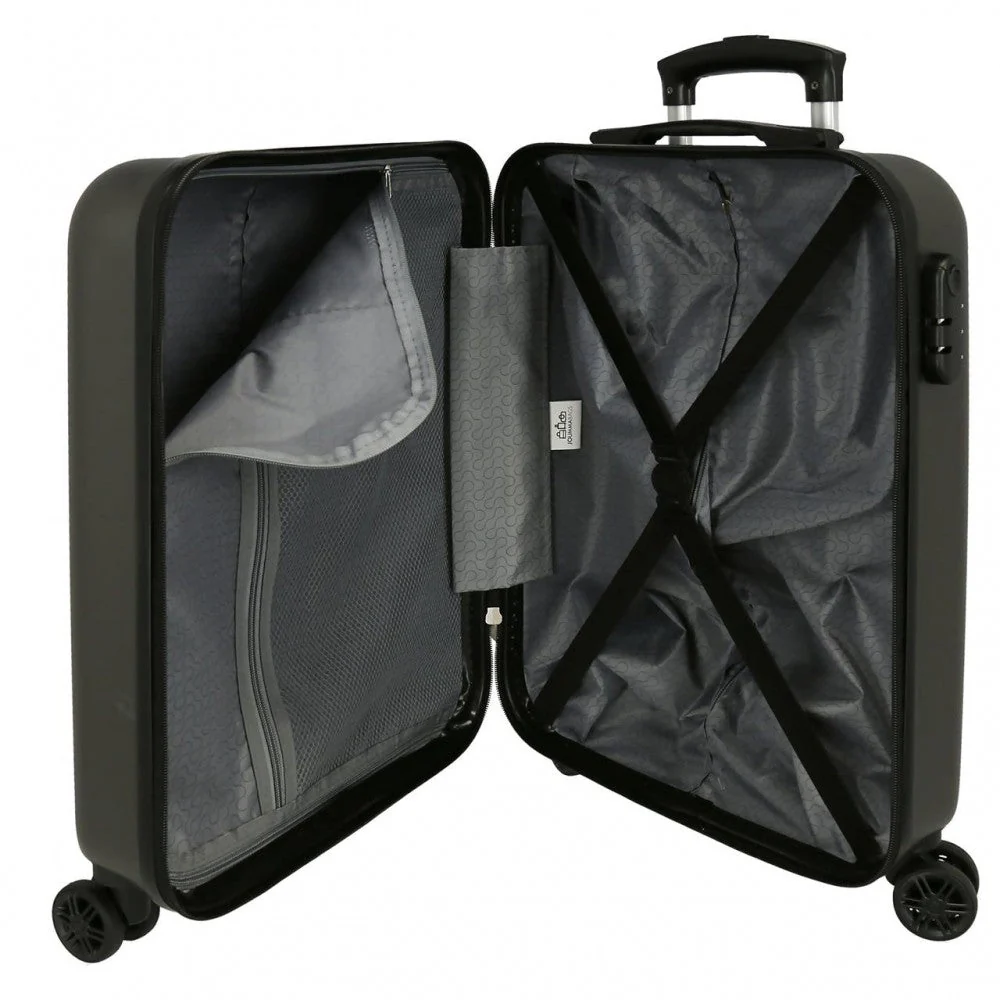 Maleta de Cabina Pepe Jeans Denim Star rígida 55cm gris - Image 2