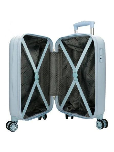 Maleta de cabina rígida  Disney Happy Stitch Celeste 50cm - Image 3