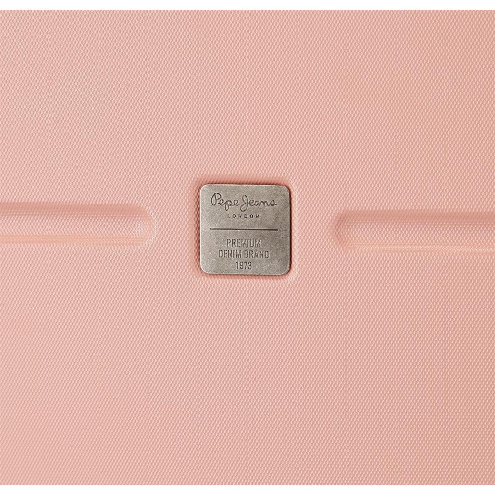 Maleta mediana Pepe Jeans Carina rosa claro rígida 70cm - Image 2