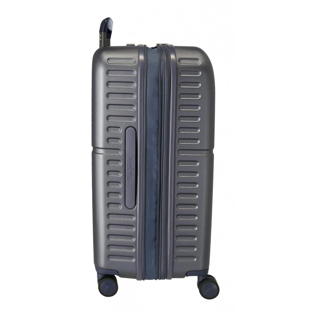 Maleta mediana Pepe Jeans Kay azul marino rígida 70cm - Image 3