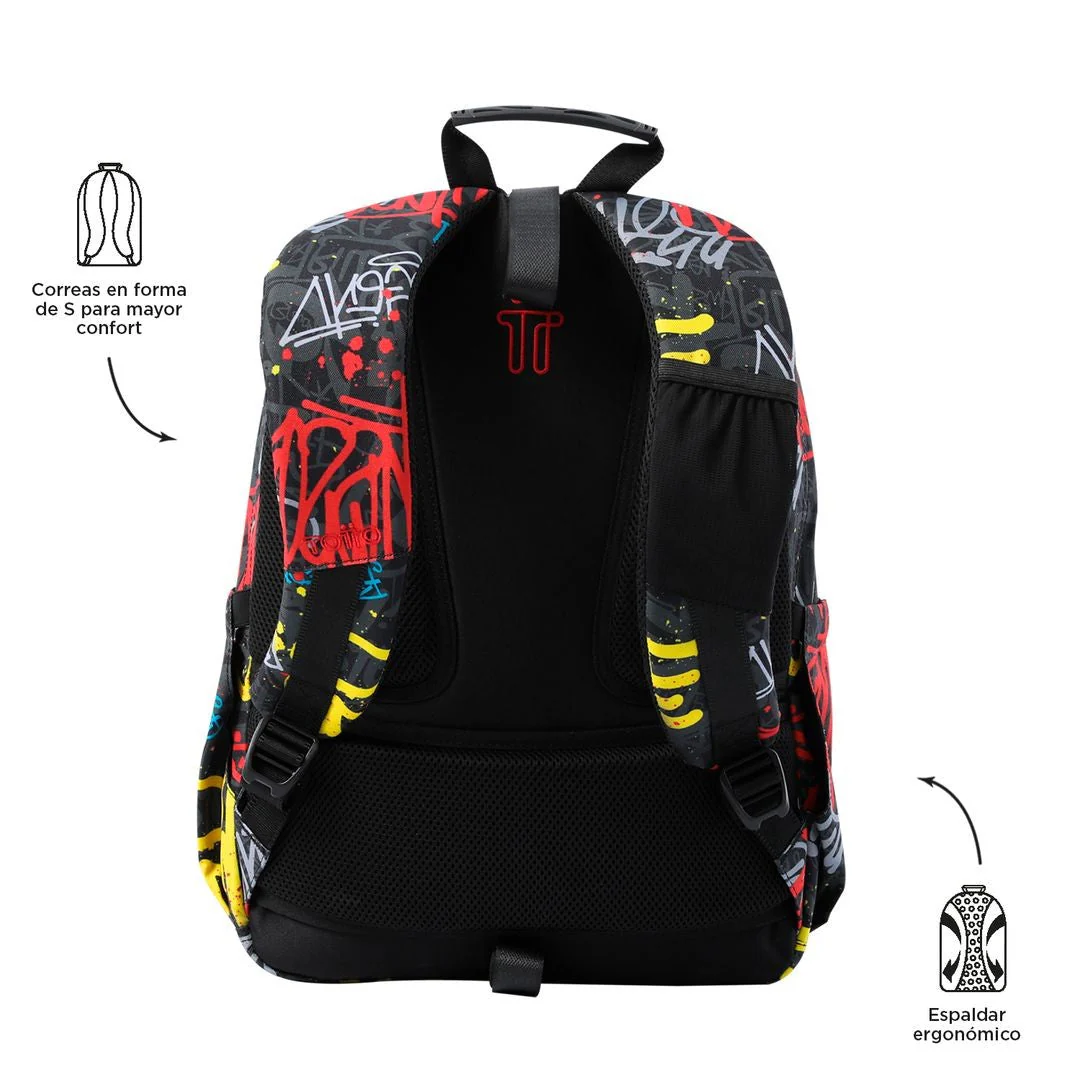 TOTTO Mochila escolar - Acuareles 6CS Grafil - Image 5