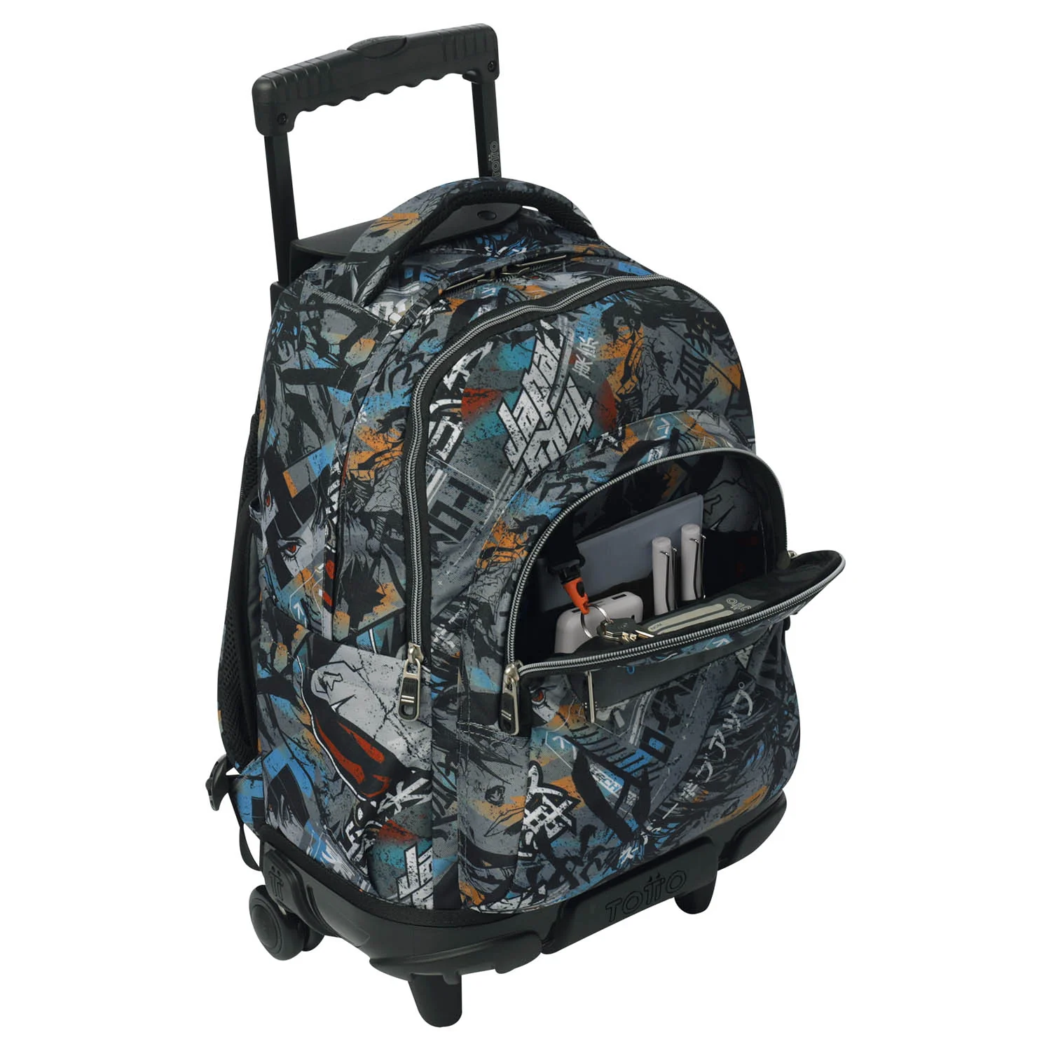 TOTTO Mochila escolar con ruedas Renglones + Estuche Tablero - 7YL Okubo - Image 6
